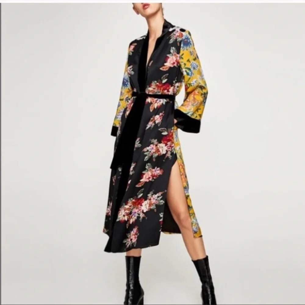 Zara Woman Patchwork Polka dots kimono - Picture 1 of 4